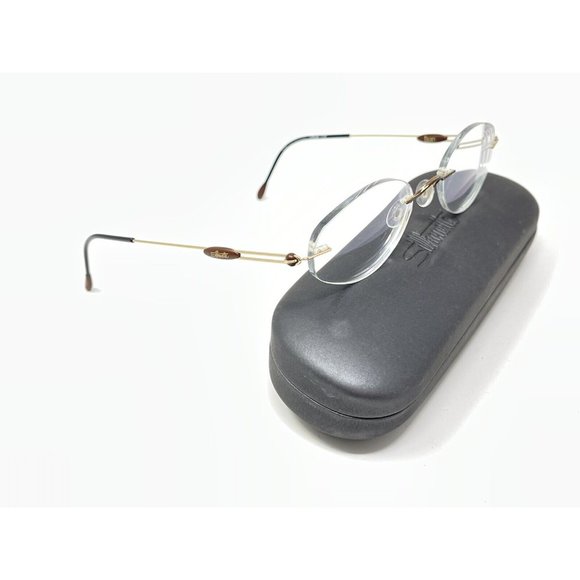 Silhouette M7374 /20 V 6059 19mm Frames Rim Less Eyeglasses Gold Brown main image 8
